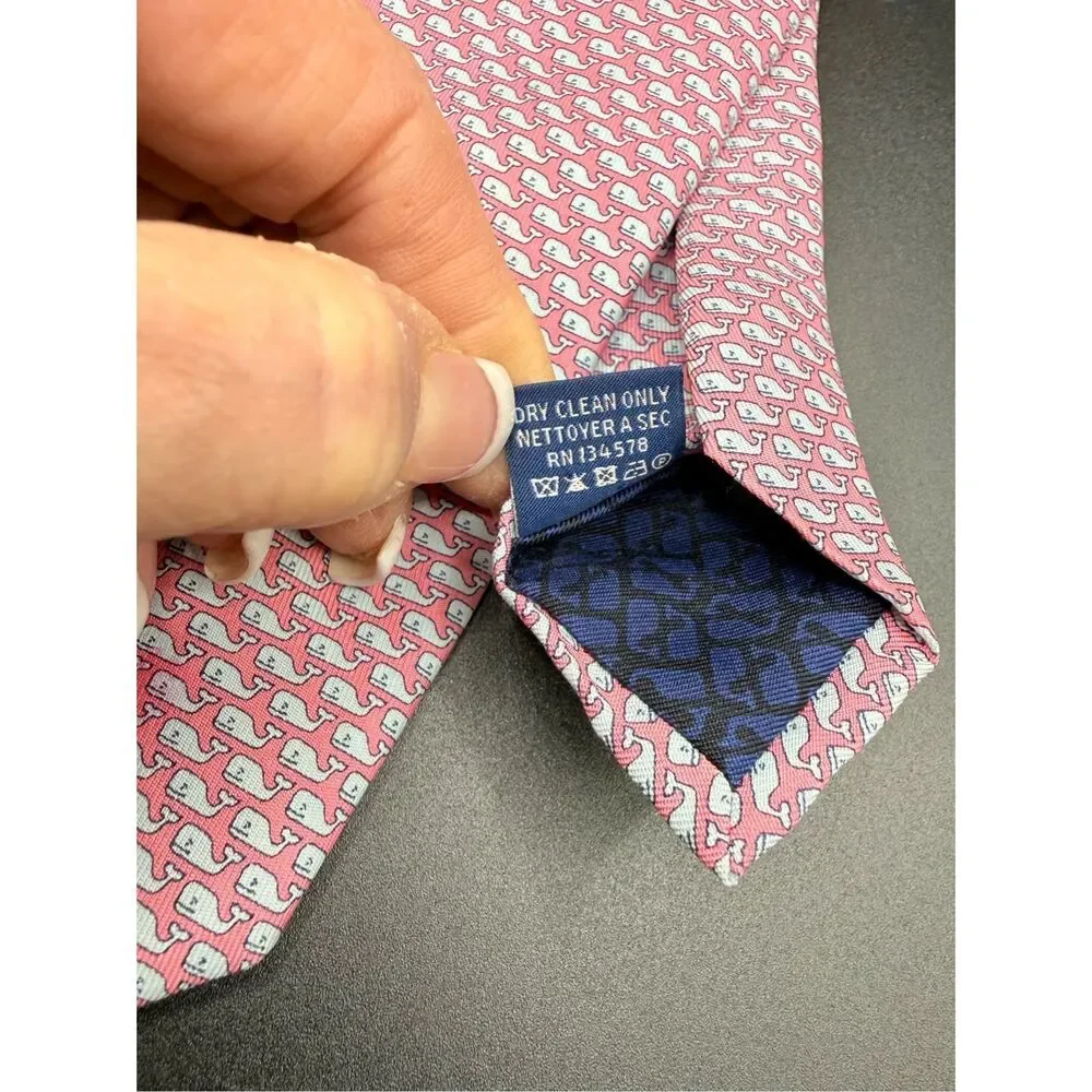 Pink Whale Pattern Kids Tie